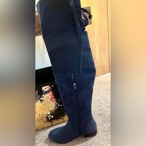 Dark Blue Thigh-High boots. US women’s size 6